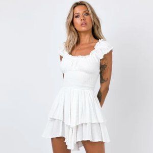 THE LOVE GALORE ROMPER WHITE LOWER IMPACT